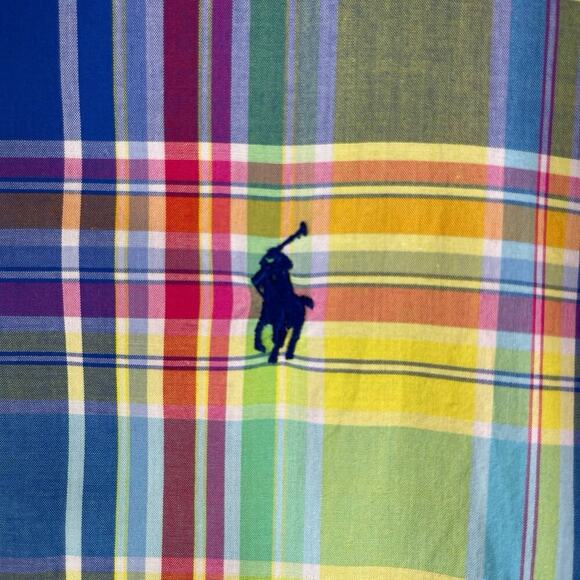 Polo Ralph Lauren Shirt Oxford Men's L Large Plaid LS Button Down Multicolor - Picture 4 of 8